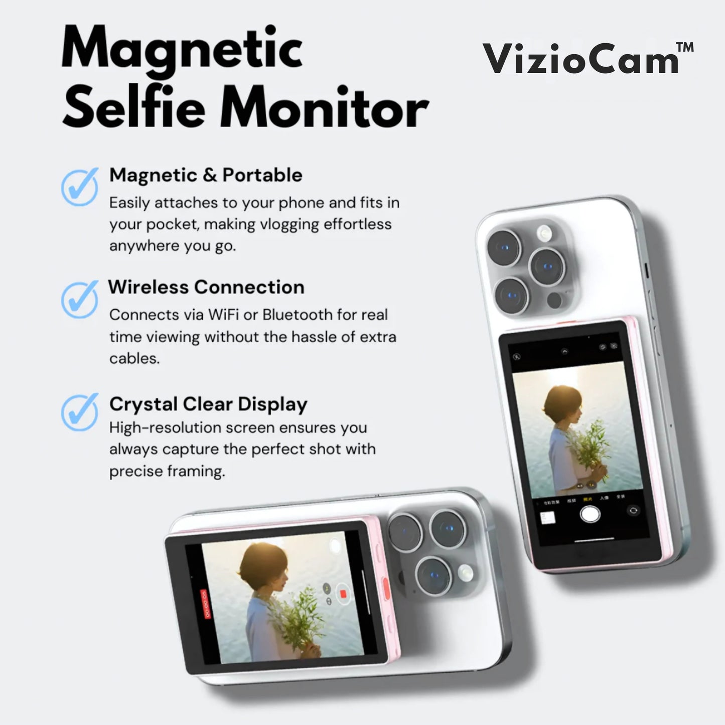 VizioCam™ Magsafe Selfie Screen 2.0